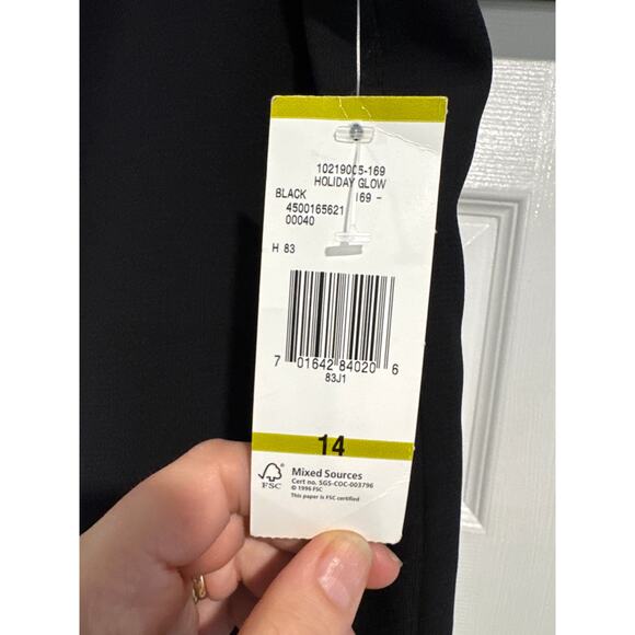 Jones New York Suit Separates Holiday Glow Black Lined Dress Pants Women's Sz 14 - Picture 3 of 10